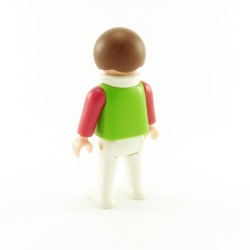 Playmobil Child Boy Green Pink White White Collar 3687 3943