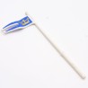 Playmobil 3207 Blue Golden Crown standard flag a little worn