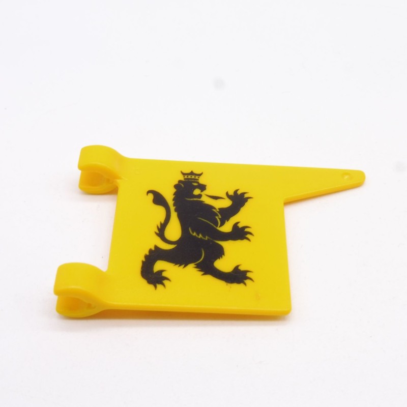 Playmobil 7713 Yellow Lion Flag Black Edge Tip
