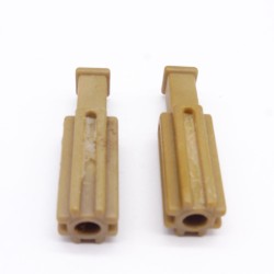 Playmobil 35759 Set of 2 Steck Slot Connectors Strong Yellowing and Traces of Glue