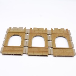 Playmobil 35760 Set of 3 Arched Window Walls Gray Steck Medieval Strong Yellowing