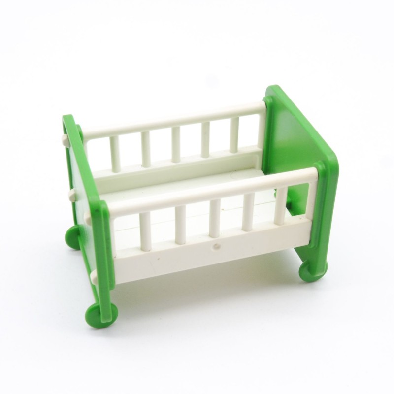 Playmobil 35777 Vintage Green and White Baby Bed 3593 a little dirty