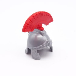 Playmobil 35850 Casque de Soldat Romain Gris avec Plume Rouge