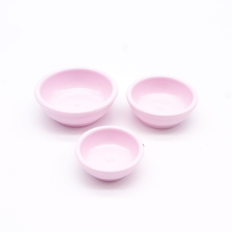 Playmobil 35886 Set of 3 Pink Bowls for Kitchen