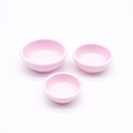 Playmobil 35886 Set of 3 Pink Bowls for Kitchen