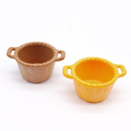 Playmobil 35912 Set of 2 Brown and Orange Round Baskets