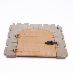 Playmobil 35941 Grand Mur Gris avec Porte et Serrure Steck Médiéval