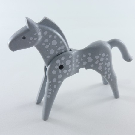 Playmobil 1470 Playmobil Gray Horse 1st Generation with White dots