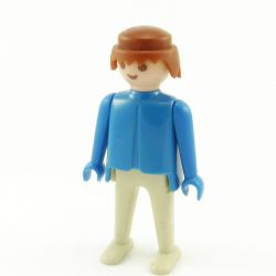 Playmobil Vintage Gray and Blue Man 3324 3232 3401 3539