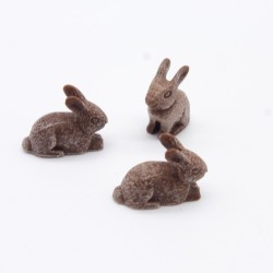 Playmobil 31430 Playmobil Lot of 3 Small Worn Brown Rabbits