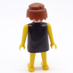Playmobil Black and Yellow Man Yellow Arms Fixed Hands