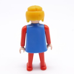 Playmobil Blue and Red Woman Red Arms