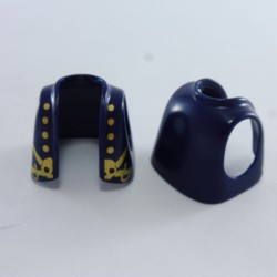 Playmobil 21046 Playmobil Batch of 2 Short Waistcoats Dark blue Doré Pirate