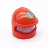 Playmobil Casque Rouge Espace Vintage avec Carreau 3320 3509 3534 3536 3557 3559