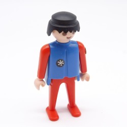 Playmobil 36143 Man Blue and Red Vintage Red Arms