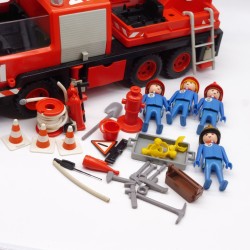Playmobil Camion de Pompier Vintage 3525 avec Accessoires un peu sale