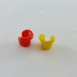 Playmobil 1001 Playmobil Lot de 2 Jambières Bas de Pantalon Rouge et Jaune Vintage