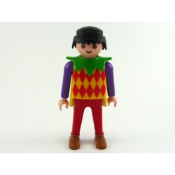 Playmobil 21668 Playmobil Red Yellow & Purple man Jester with Green Collar