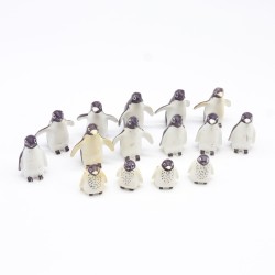 Playmobil 26077 Gros Lot de Pingouins Colors Vintage 3671 Coloriés