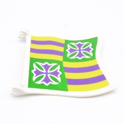 Playmobil 10079 Grand Drapeau Vert Jaune et Violet