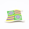 Playmobil Grand Drapeau Vert Jaune et Violet