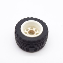 Playmobil 15890 Car Wheel Diameter 30mm Width 18mm White Rim