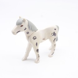 Playmobil 9298 2nd Generation White Horse with Colored Gray Mane