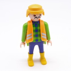 Playmobil 15293 Men's Green and Blue Yellow Boots Orange Vest