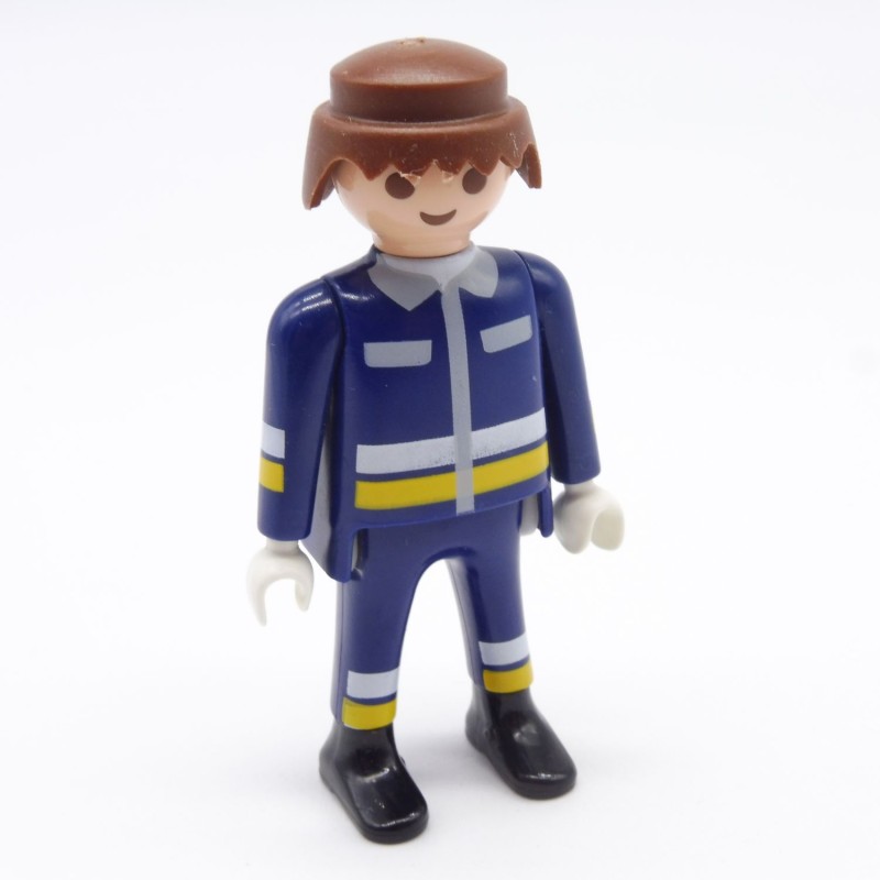 Playmobil 15295 Homme Pompier Bleu Blanc Gris et Jaune