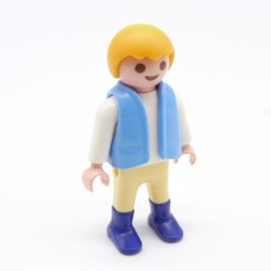Playmobil 14908 Boy's Yellow Straw and White Blue Vest