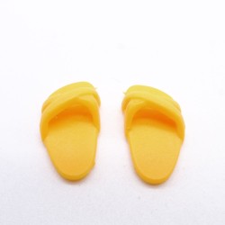 Playmobil 36203 Paire de Pantoufles Sandales Oranges