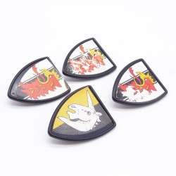 Playmobil 36228 Set of 4 worn vintage shields