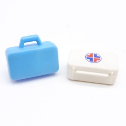 Playmobil 36433 Set of 2 White and Blue Suitcases