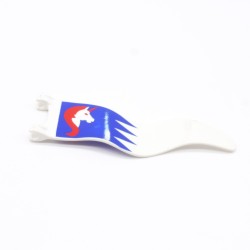 Playmobil 36453 Damaged White and Blue Unicorn Flag