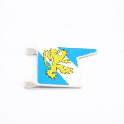 Playmobil 36464 Drapeau Vintage Bord Pointe Bleu et Blanc Lion Jaune