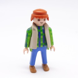 Playmobil 21630 Men's Blue Top Green and Blue Gray Vest