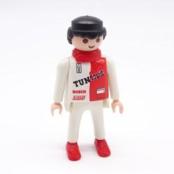 Playmobil 21746 Male Racing Driver Red White Red Collar TUNING