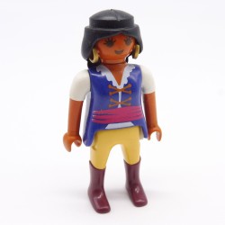 Playmobil 7163 Femme Pirate Hispanique Bleu Jaune Ceinture Rose Boucles D'oreilles