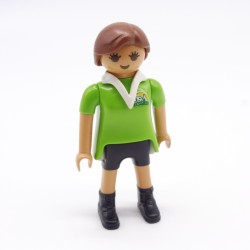 Playmobil 7166 Femme Haut Vert Col Blanc Rangers noires CAMPING