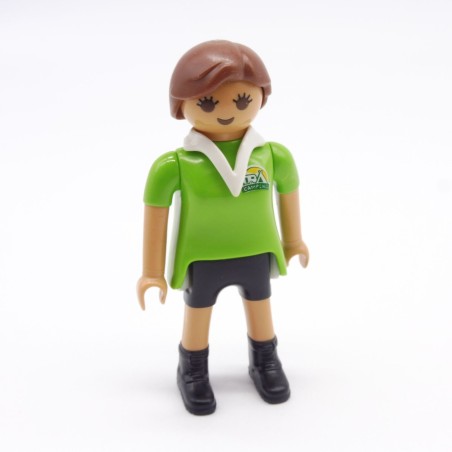 Playmobil 7166 Femme Haut Vert Col Blanc Rangers noires CAMPING