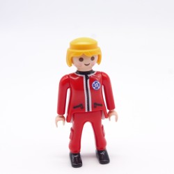 Playmobil 9367 Woman Red Collar Black First Aider