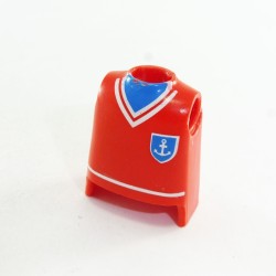 Playmobil 20771 Playmobil Buste Rouge Col Bleu Ancre Poitrine