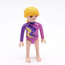 Playmobil Woman Gymnast Outfit Purple Slim Body