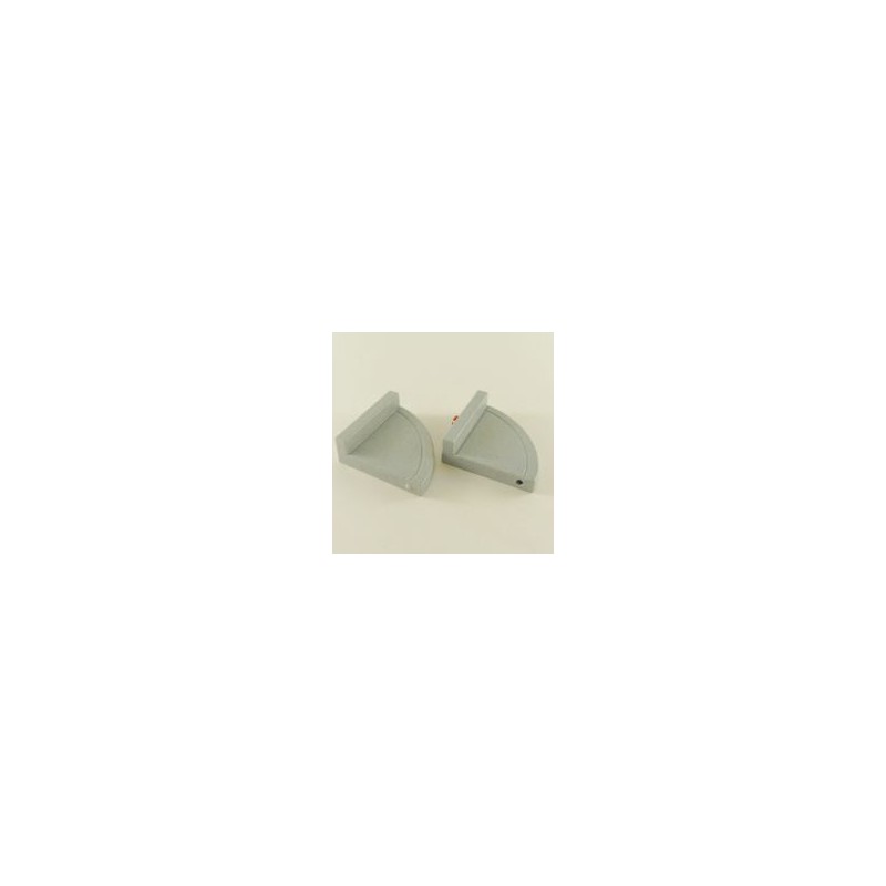 Playmobil 23294 Playmobil Set of 2 Quarter Circle Pads System X Gray