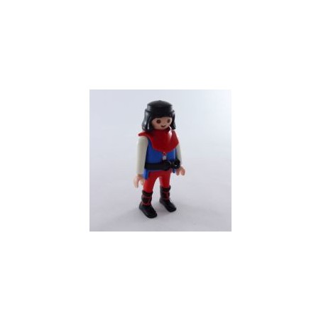 Playmobil 28770 Playmobil Man Knight Blue White and Red Hoodie Red Vikings Boots