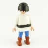 Playmobil Man Blue and White Knight Brown Boots