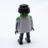 Playmobil Homme Noir Gris et Vert avec Col Vert