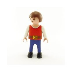 Playmobil 21952 Playmobil Enfant Garçon Bleu et Rouge Ceinture Marron 4333