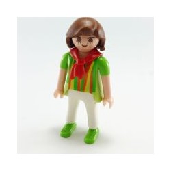 Playmobil 15468 Playmobil Femme Vert Blanc Col Rouge