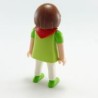 Playmobil Femme Vert Blanc Col Rouge